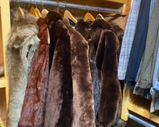 some of the furs and leather coats