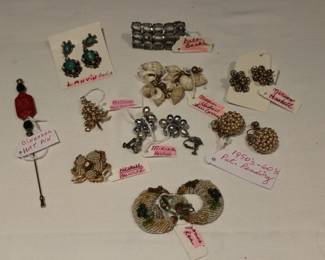 JEWELRY BY MIRIAM HASKELL (PRE W W II), SCHIPARELLI, RAZZA TWINS, AMBEL, RENIOR, TRIFARI, CORO, CELEBRITY, SWAROZSKI, JUICY COUTOURE, VICTORIAN MOURNING, KRAMER N.Y. VOGUE, JONNE'