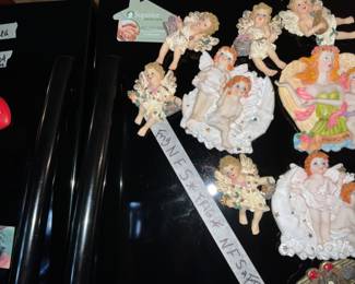 Magnets on refrigerator - Fridge NOT for sale 