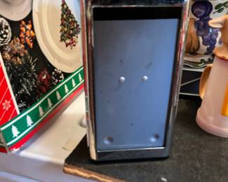 Kitchen- side view of coke napkin dispenser