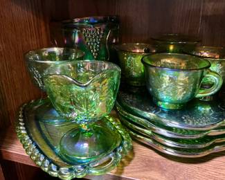 Carnival Glass - green