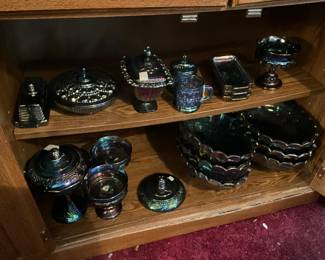 Carnival Glass - blue