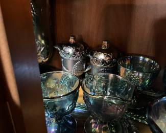 Carnival Glass - blue