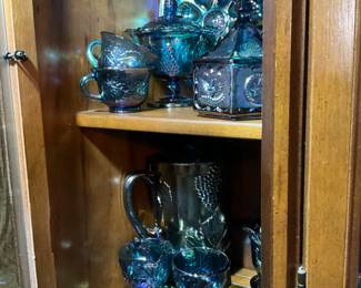 Carnival Glass - blue