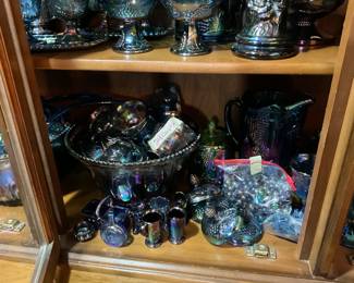 Carnival Glass - blue