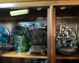 Carnival Glass - blue