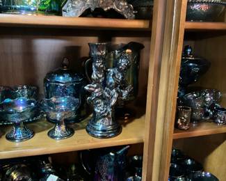 Carnival Glass - blue