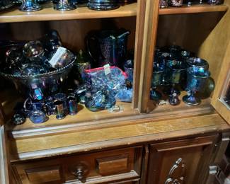 Carnival Glass - blue