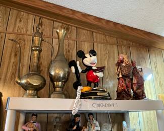 Brass, Mouse phone, Thanksgiving type decor item