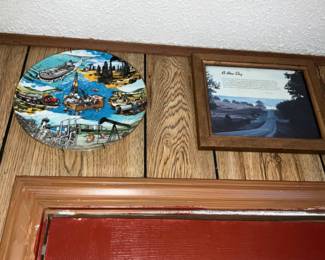 Plate & picture on wall