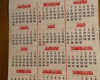 2010 vintage Bauxite & Northern calendar