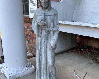 Statue on front porch 