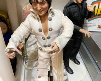 Additional Elvis dolls on pedestals in Doll Room