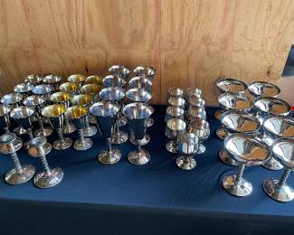 Vintage Silver Plate Chalice Set