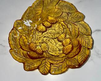 Indiana Glass Amber Glass Candy Bowl