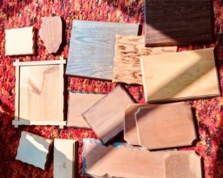 Mid-century wood display plaques