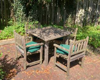 Outdoor Teak  Dining Table & 4 Chairs