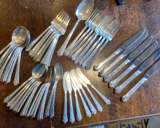 Sterling Flatware,  “Damask Rose”