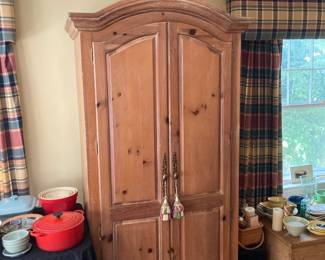 Pine Armoire w/Bun Feet