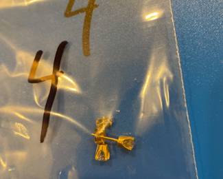 14 karat yellow, gold diamond stud earrings