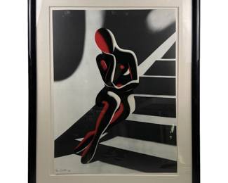 Mark Kostabi b.1960 Upwardly Mobile Litho SIGNED