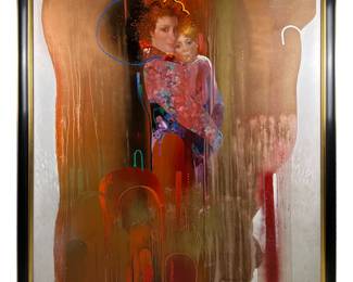 Felix Mas b.1935 Ethereal Female Portrait Painting