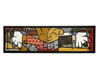 Romero Britto Hug LE Designer Mosaic Console Table