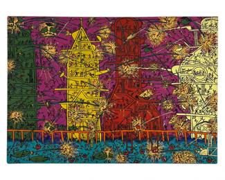 Reylarsdam b.1988 Outsider Urban Warfare Painting