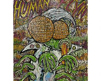 Reylarsdam b.1988 Psychedelic Human Fly Painting
