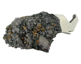 Grupo Gal Silver & Natural Quartz Rhino Sculpture