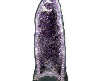 Natural Amethyst Crystal Cathedral Geode Specimen