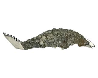 Grupo Gal Silver & Natural Quartz Fish Sculpture