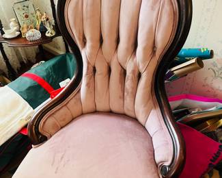 Vintage antique Kimball Victorian kings chair