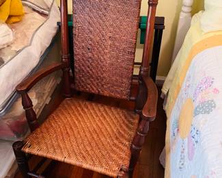 Vintage rattan rocker