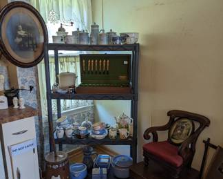 Child's chair on chair.