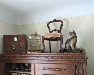 Antique rosewood child's chair.