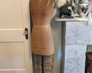 Amazing Edwardian caged dress form.