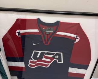 USA Hockey Jersey. Signed by players