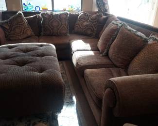 Sectional with comfy pillows