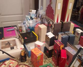 Perfumes misc. bathroom items