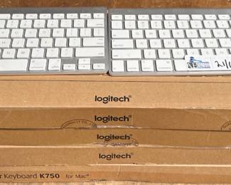 LOT OF 6 MAC KEYBOARDS SOME NOS