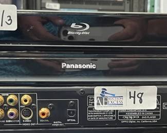 LOT OF 3 ELECTRONICS INCLUDING LG BLUE RAY BD570 , PANASONIC BLUE RAY DMP-BDT110 NO POWER CORD , OPPO DVD PLAYER DV-981HD NO POWER CORD