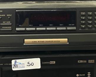 LOT OF 2 ELECTRONICS INCLUDING TECHNICS SL-PD9, YAMAHA HTR-5950 RECEIVER
