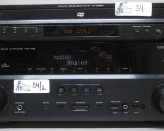 LOT OF 2 YAMAHA ELECTRONICS INCLUDING HTR-7065 RECEIVER, DV-C6860 DVD CAROUSEL