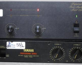 LOT OF 2 AMPS INCLUDING YAMAHA P2050 AMO LOOSE FACE PLATE, BGW 350