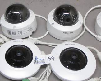 5 SECURITY CAMERAS INCLUDING HIK VISION
