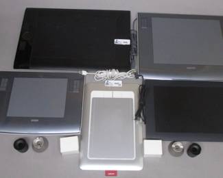 LOT OF 5 WACOM TABLETS/CUPS