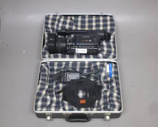 PANASONIC P2 DVC PRO WITH 13X OPTICAL ZOOM 82MM F=4.2-55MM 1:1.6-2.8 LENS AND ACCESSORIES IN TRAVEL CASE