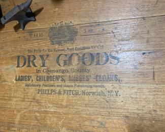 Ephemera Room
Phelps & Fitch Dry Goods Table-Norwich, NY