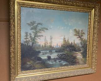 Library 
Large early painting